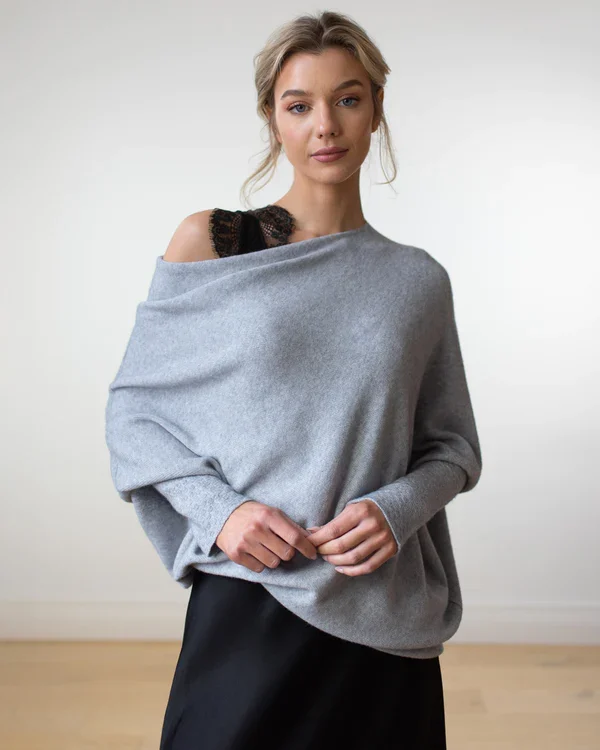 Mariemi™ Asymmetrisch Drapierter Pullover