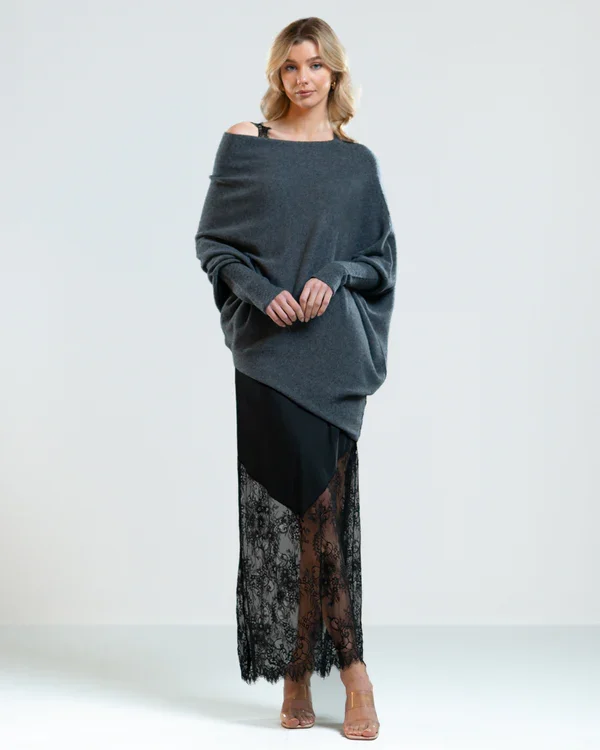 Mariemi™ Asymmetrisch Drapierter Pullover