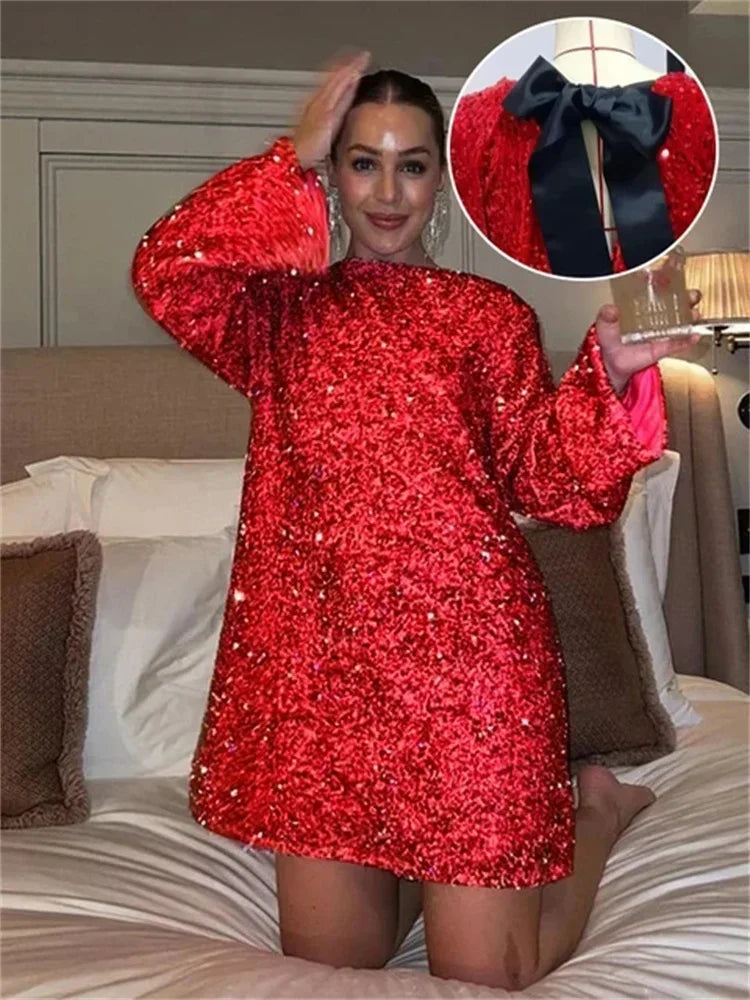 Kim Weihnachtszauber Sequin Minikleid