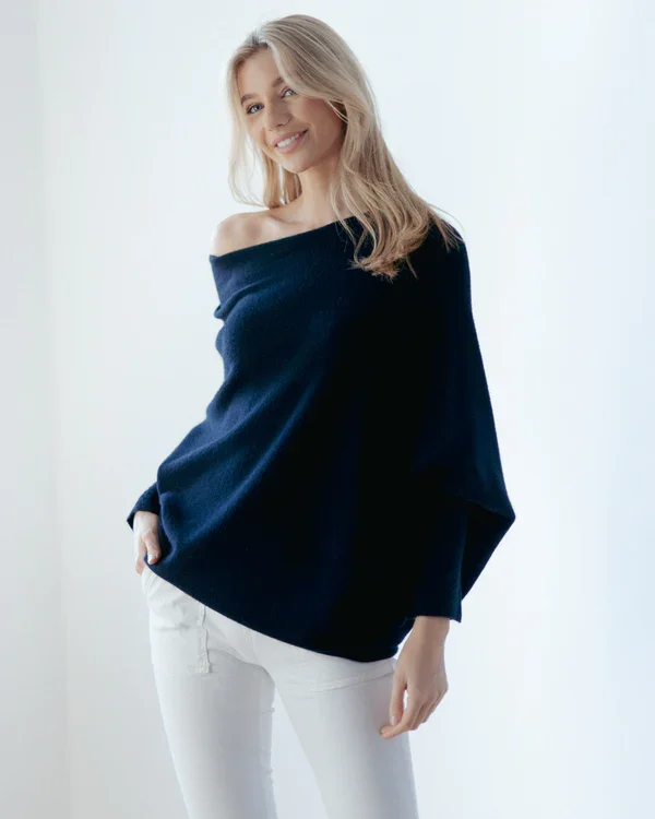 Mariemi™ Asymmetrisch Drapierter Pullover