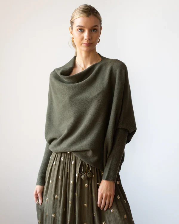 Mariemi™ Asymmetrisch Drapierter Pullover