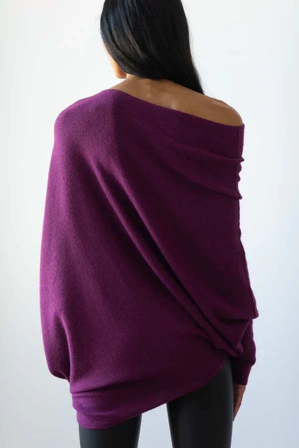 Mariemi™ Asymmetrisch Drapierter Pullover