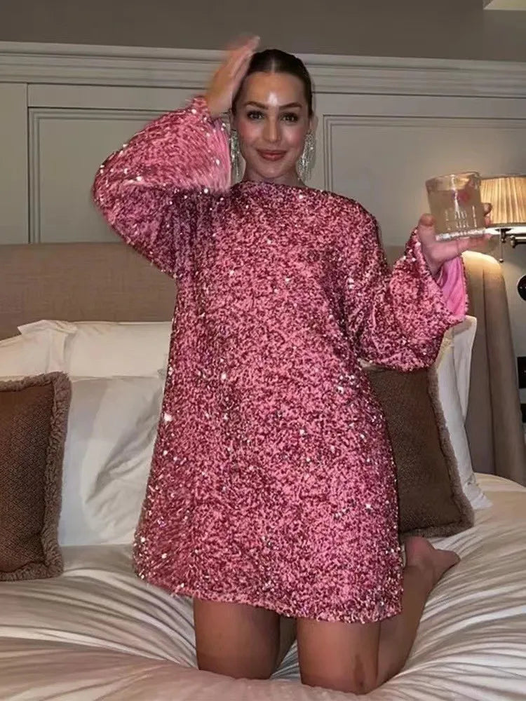 Kim Weihnachtszauber Sequin Minikleid