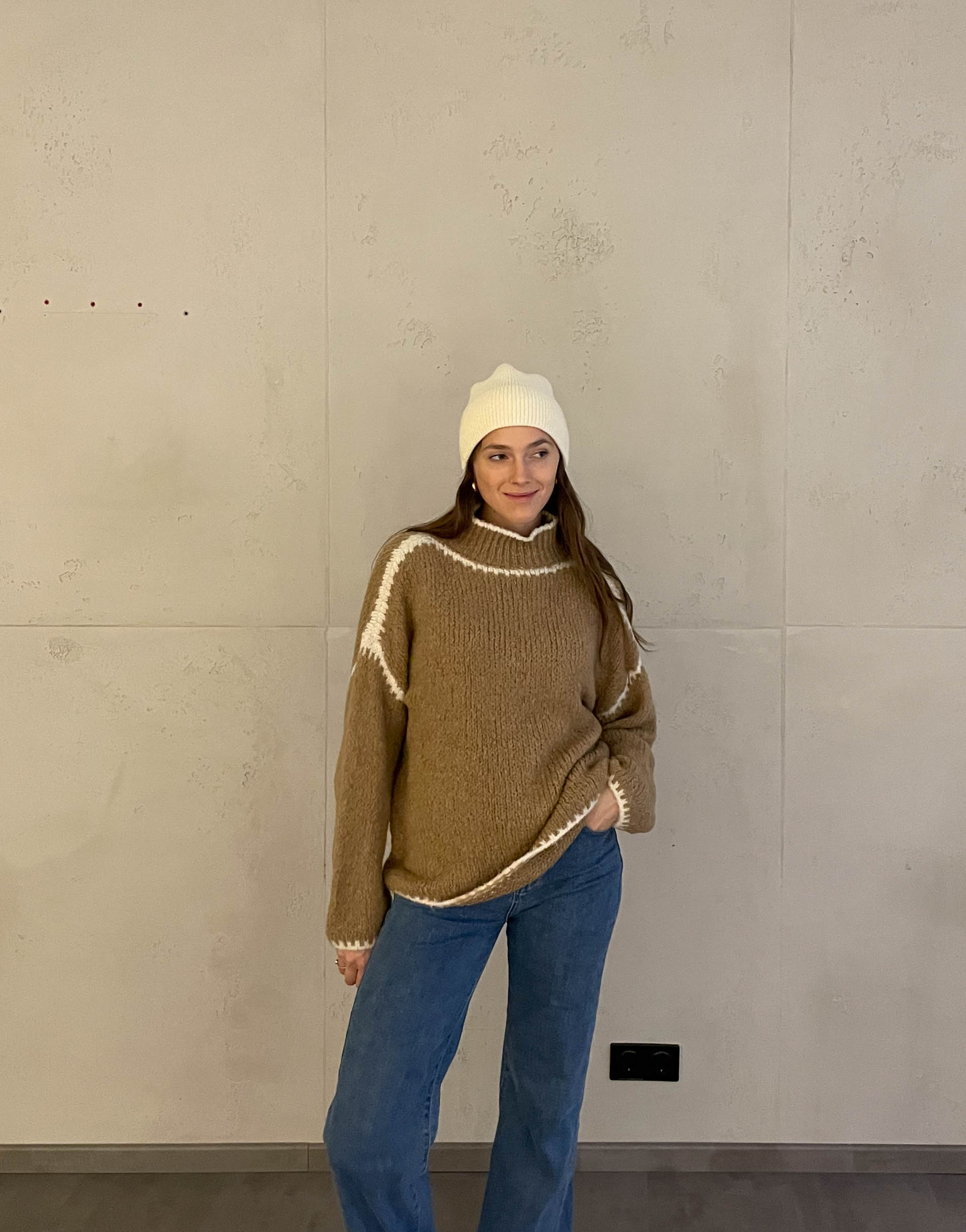 Jess Pullover mit farblich abgesetzter Naht