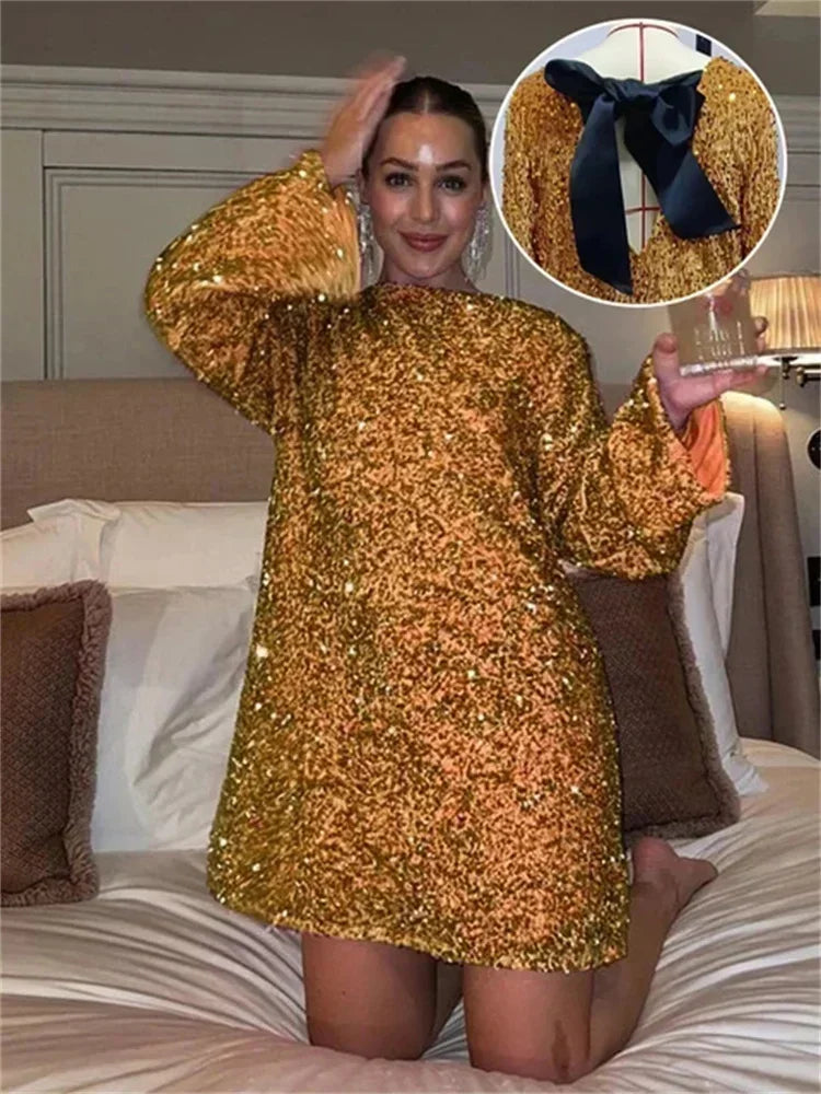 Kim Weihnachtszauber Sequin Minikleid