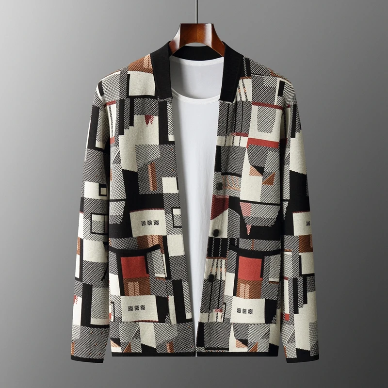 LUCIANNO PATCHWORK-STRICKJACKE