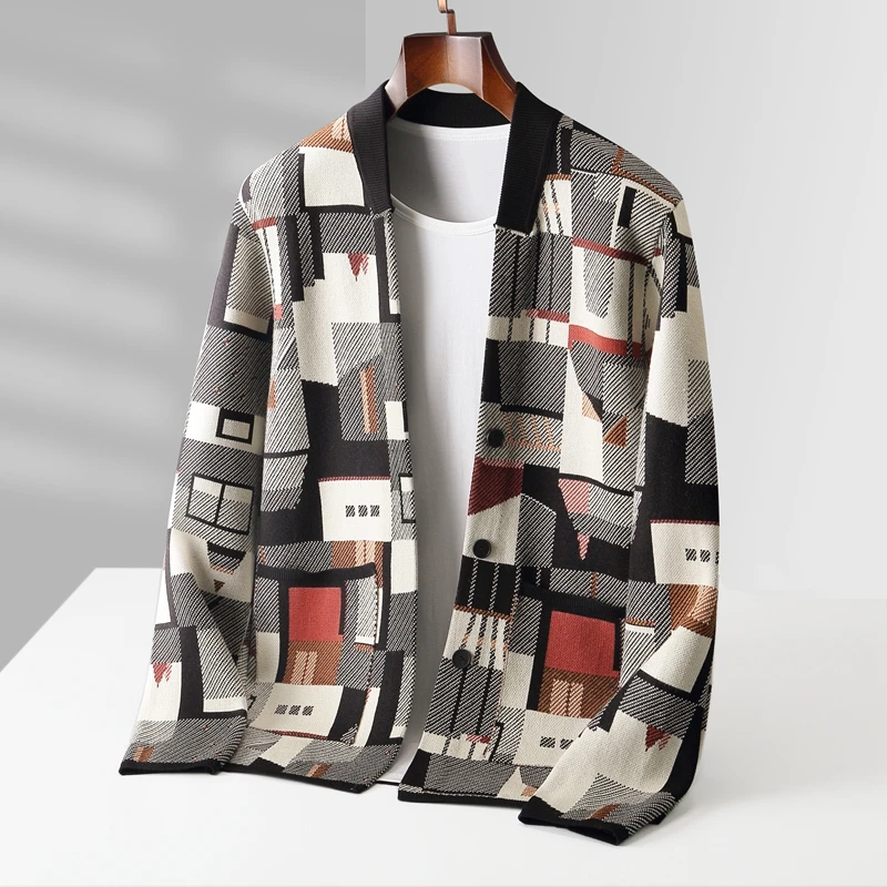 LUCIANNO PATCHWORK-STRICKJACKE