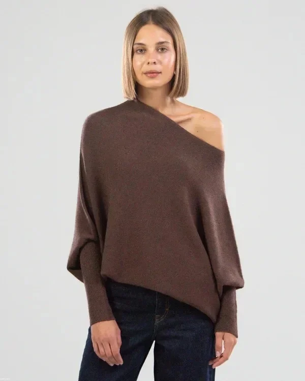 Mariemi™ Asymmetrisch Drapierter Pullover