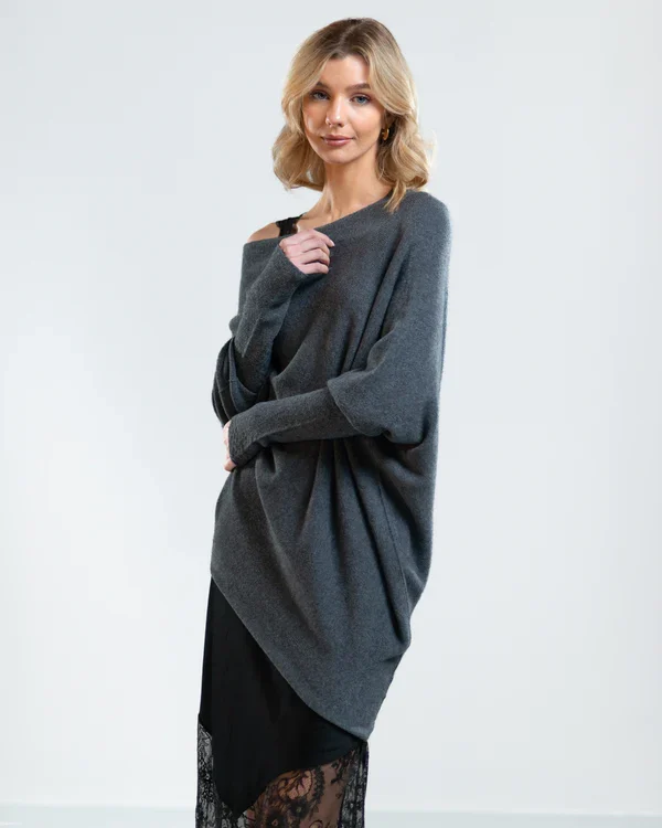 Mariemi™ Asymmetrisch Drapierter Pullover