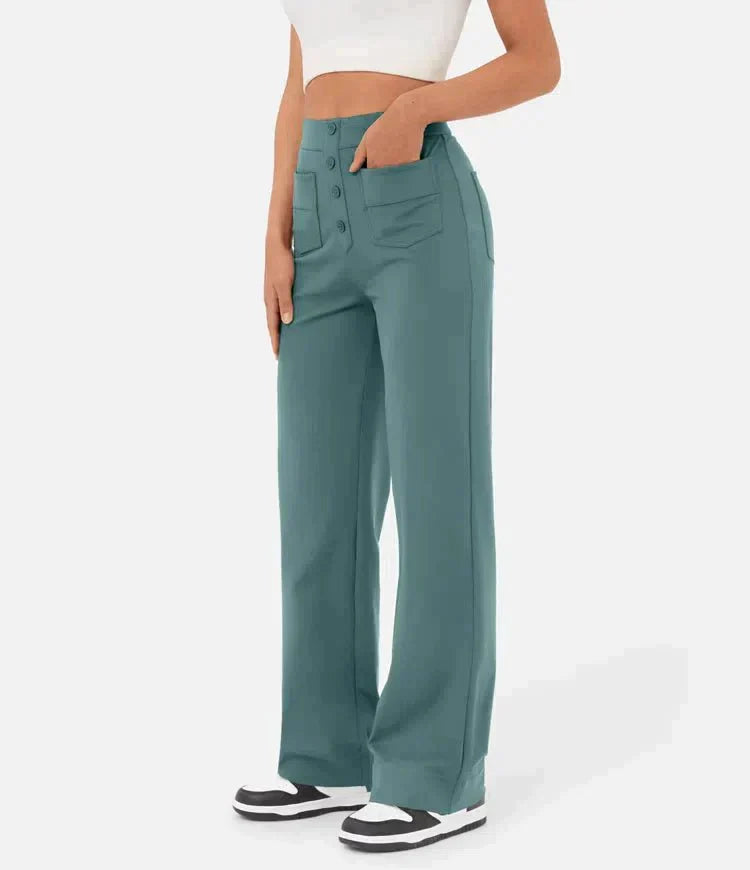 HighWallt High-waisted elastische casual broek