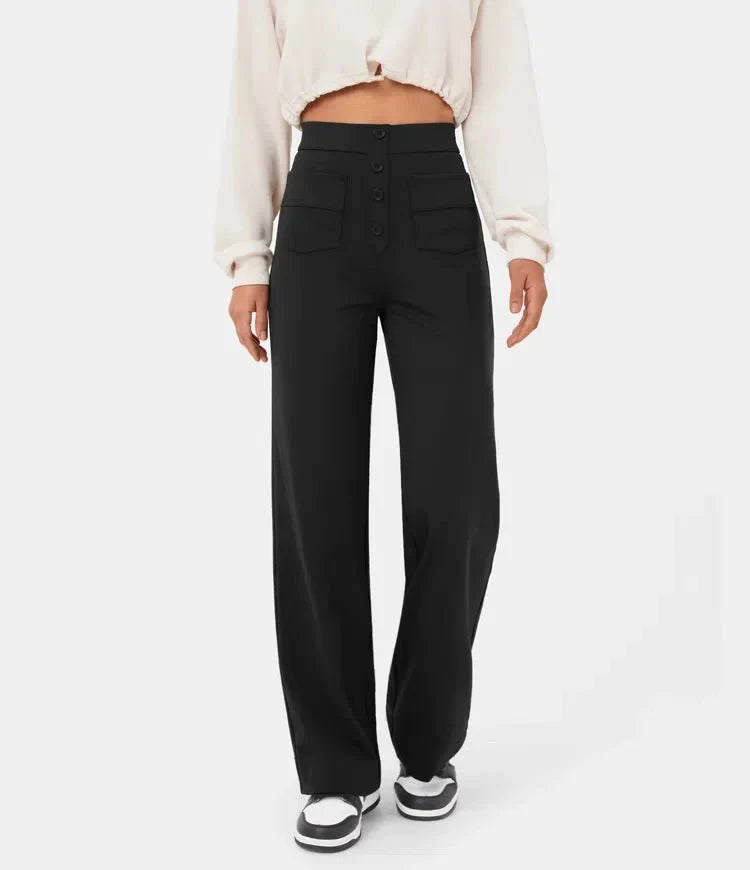 HighWallt High-waisted elastische casual broek