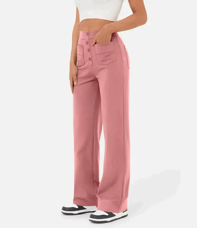 HighWallt High-waisted elastische casual broek