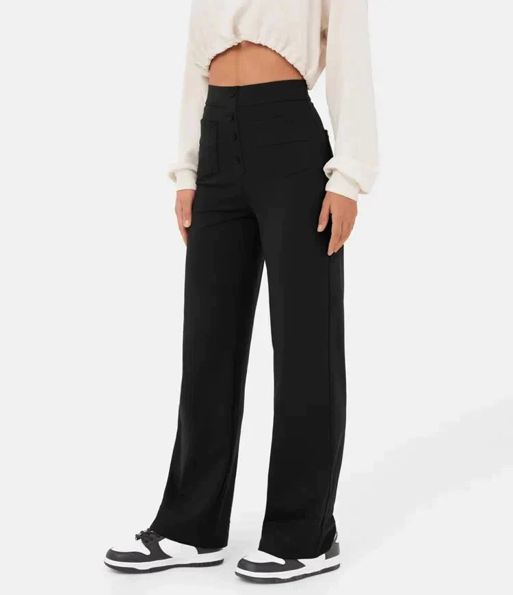 HighWallt High-waisted elastische casual broek