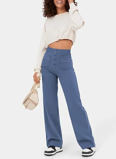 HighWallt High-waisted elastische casual broek